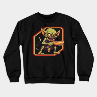 Goblin eat hotdog Crewneck Sweatshirt